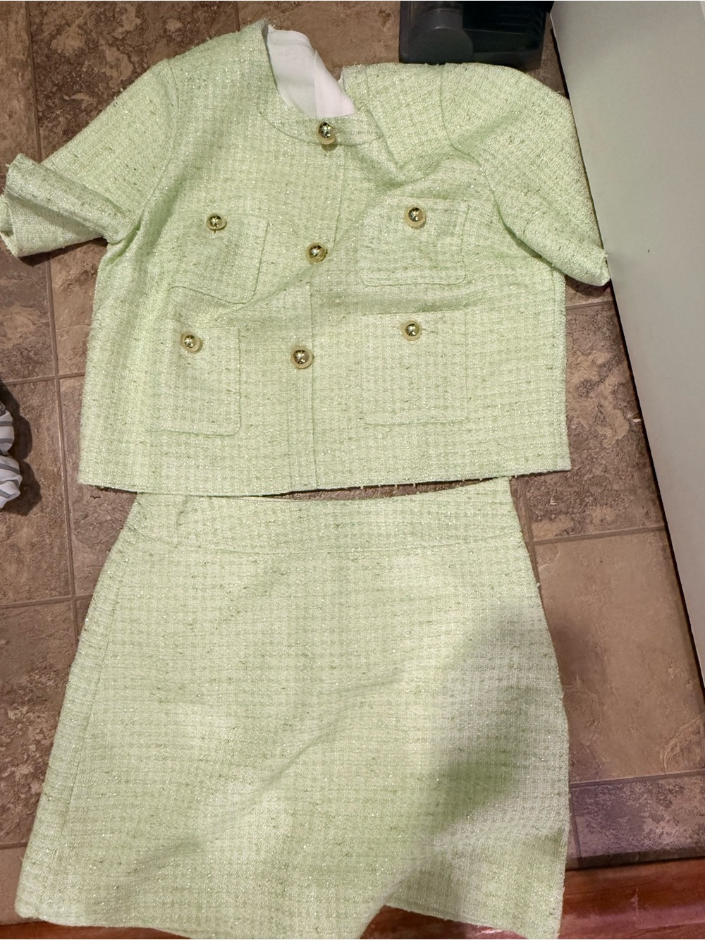 Lilly Pulitzer Mint Green Tweed Two-Piece Set